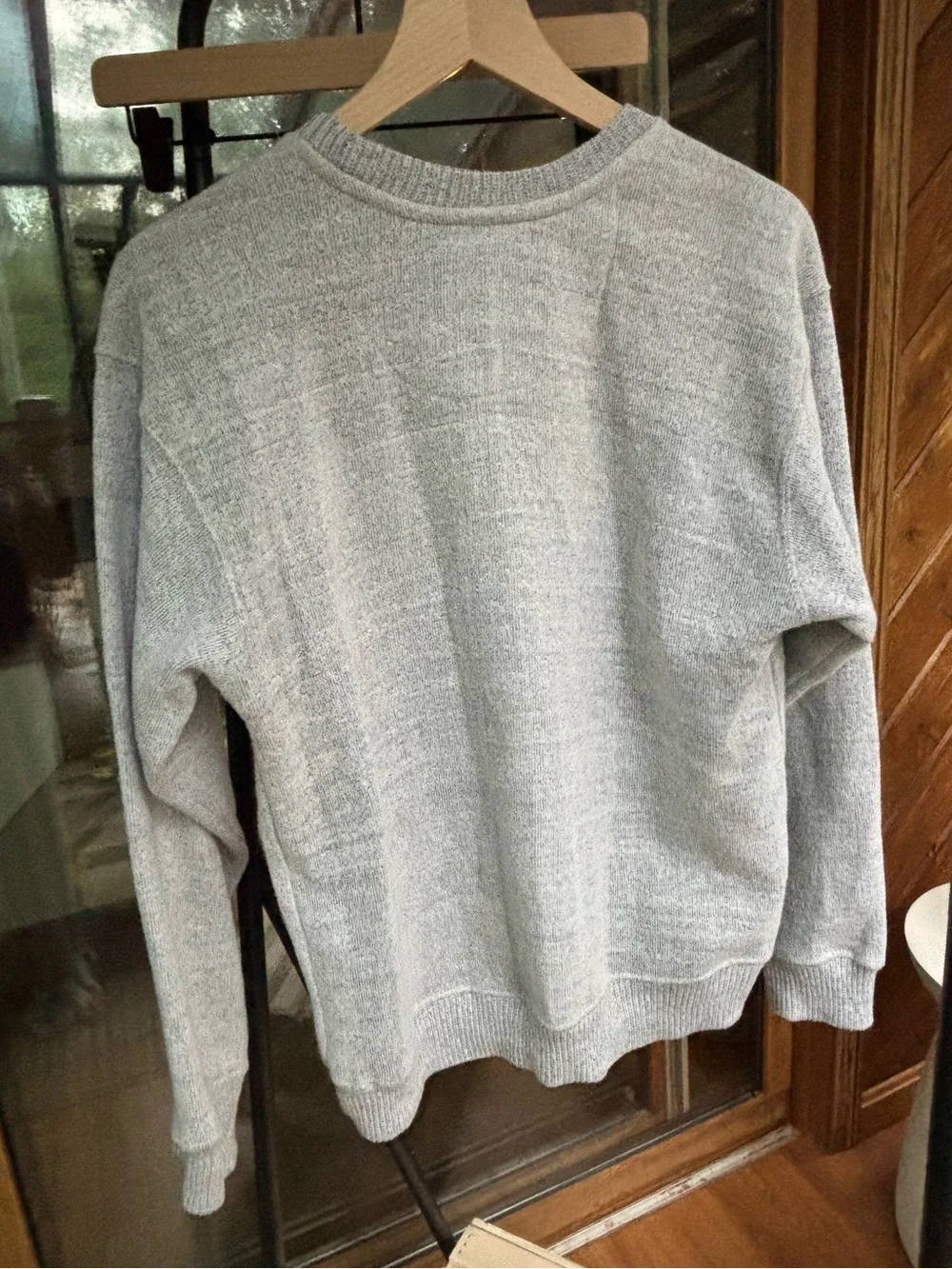 Gray Crewneck Sweatshirt with Maroon Boston